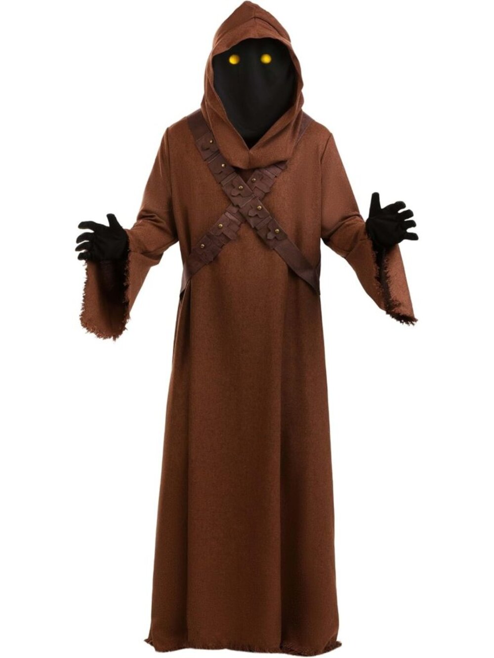 Deluxe Jawa Costume for Adults - Tunic, Hood, Belts, Gloves & Light-Up Glasses